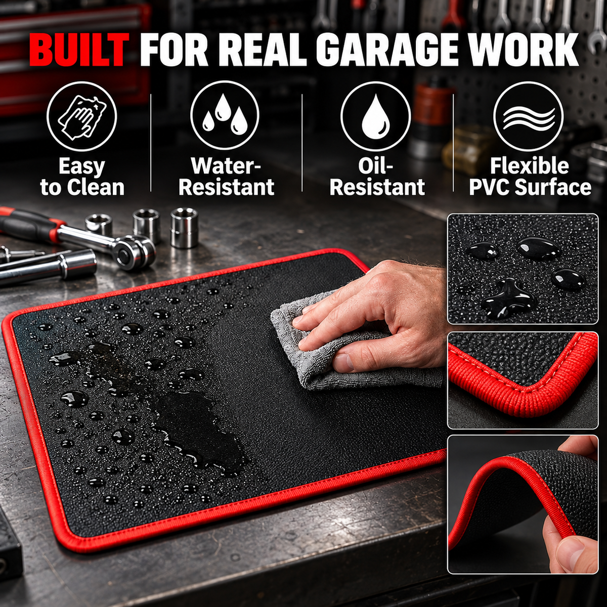 Delixo™ 3-Zone Magnetic Tool Mat Set