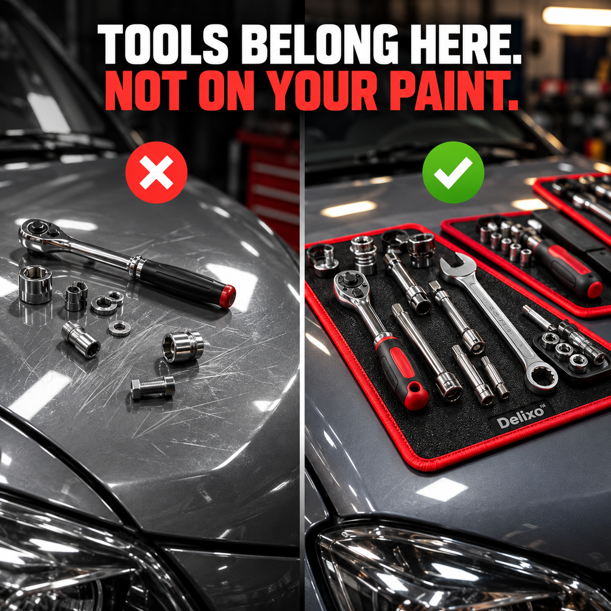 Delixo™ 3-Zone Magnetic Tool Mat Set